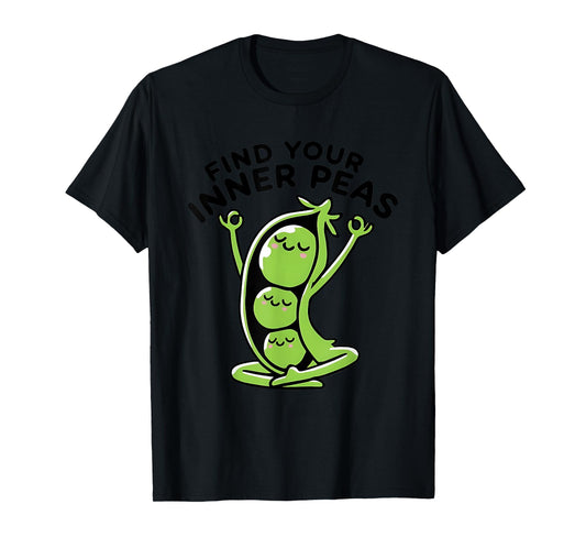 Find Your Inner Peas Yoga Pun T-Shirt