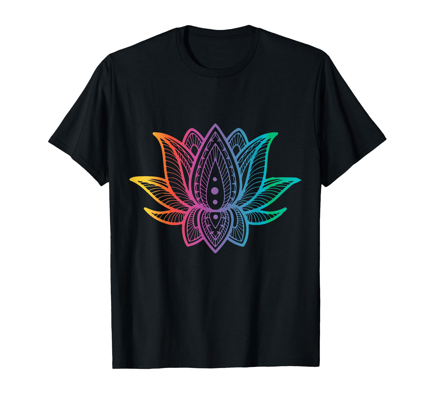 Mandala Tee For Women Lotus Flower Graphics T-Shirt