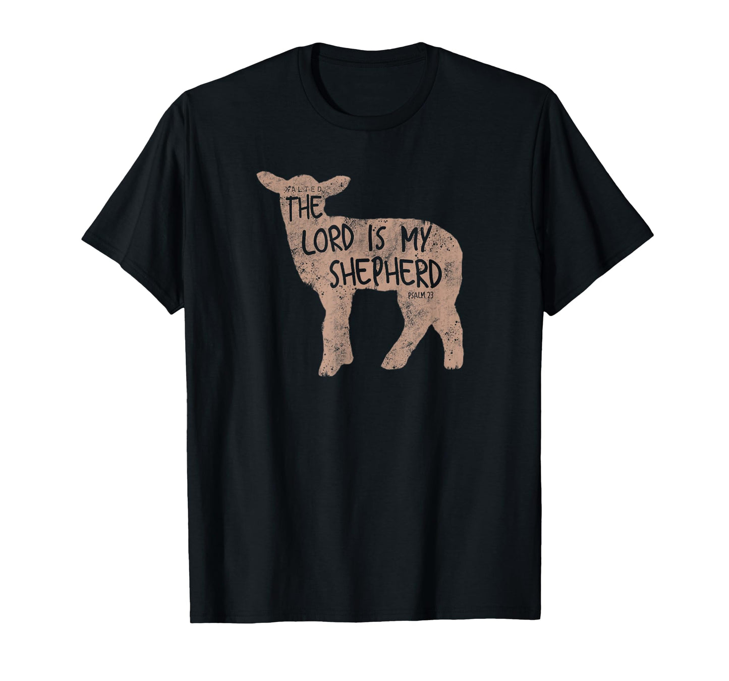 Xalted Christian Lamb of God Shepherd T-Shirt - Black, Small