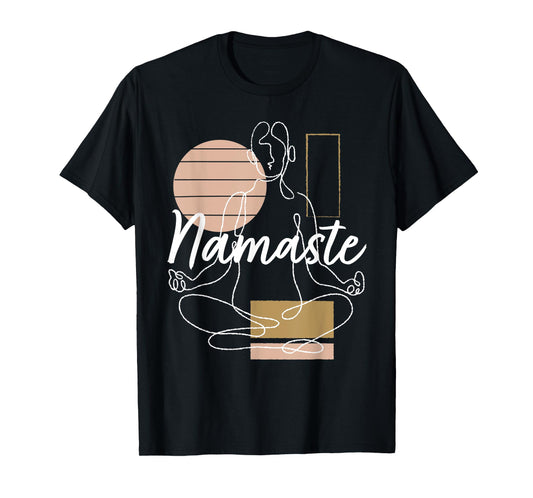 Namaste Girl Yoga Woman Yoga Meditation Yoga T-Shirt