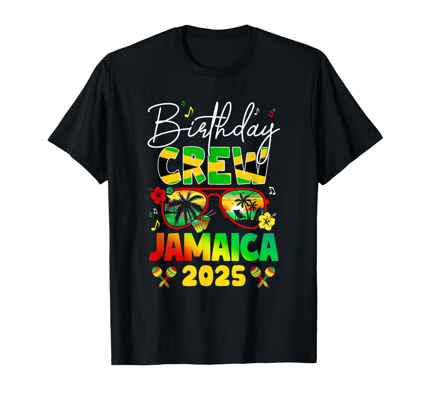 Birthday Crew Jamaica 2025 Birthday Girl Party Matching T-Shirt