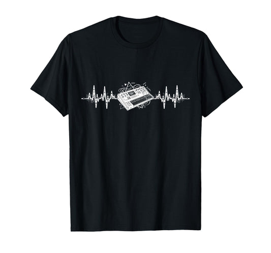 Synth-pop New-Wave-Music Dark-Wave Heartbeat Synthesizer T-Shirt