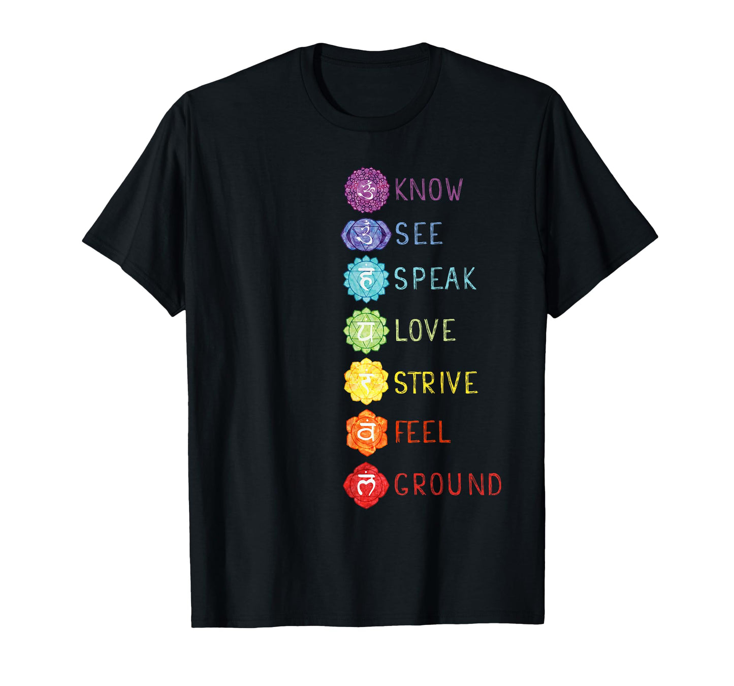 7 Seven Chakras Yoga T Shirt T-Shirt