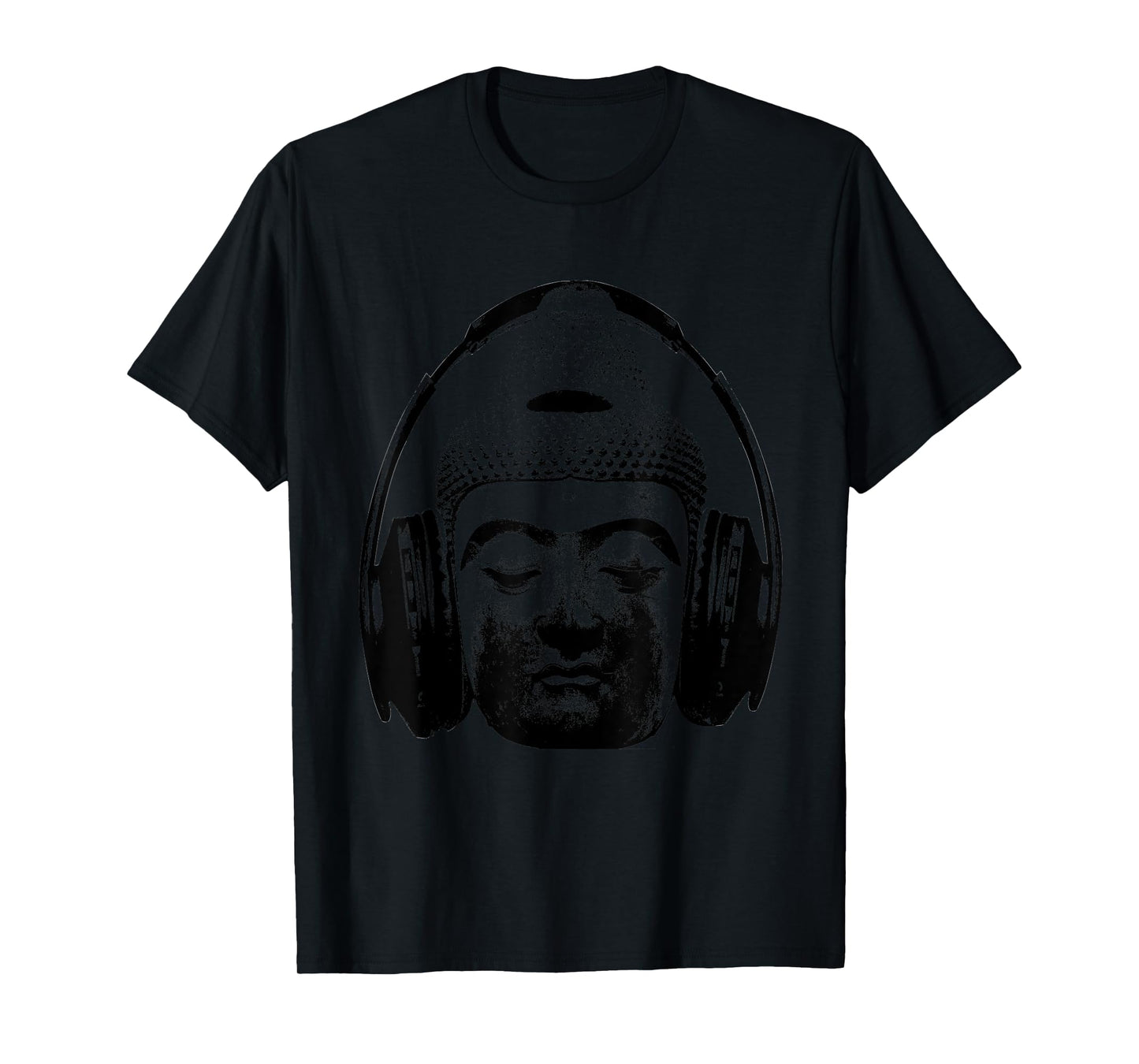 Chilling Buddha with Headphones Music DJ T-Shirt