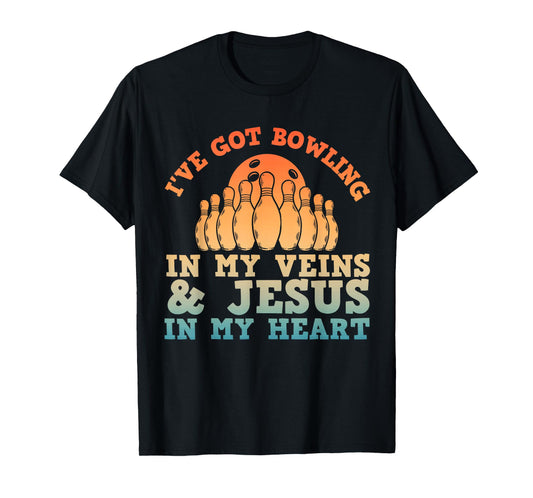 Best Bowling Design For Men Women Jesus Christian Bowling T-Shirt