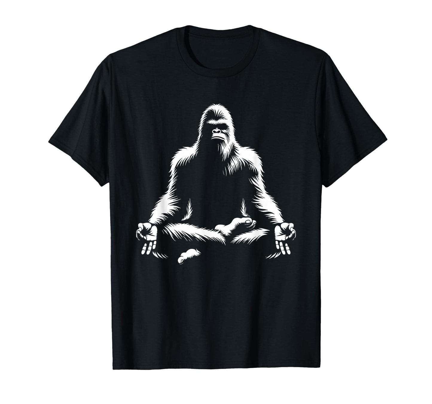 Bigfoot Yoga Pose Sasquatch Meditation T-Shirt
