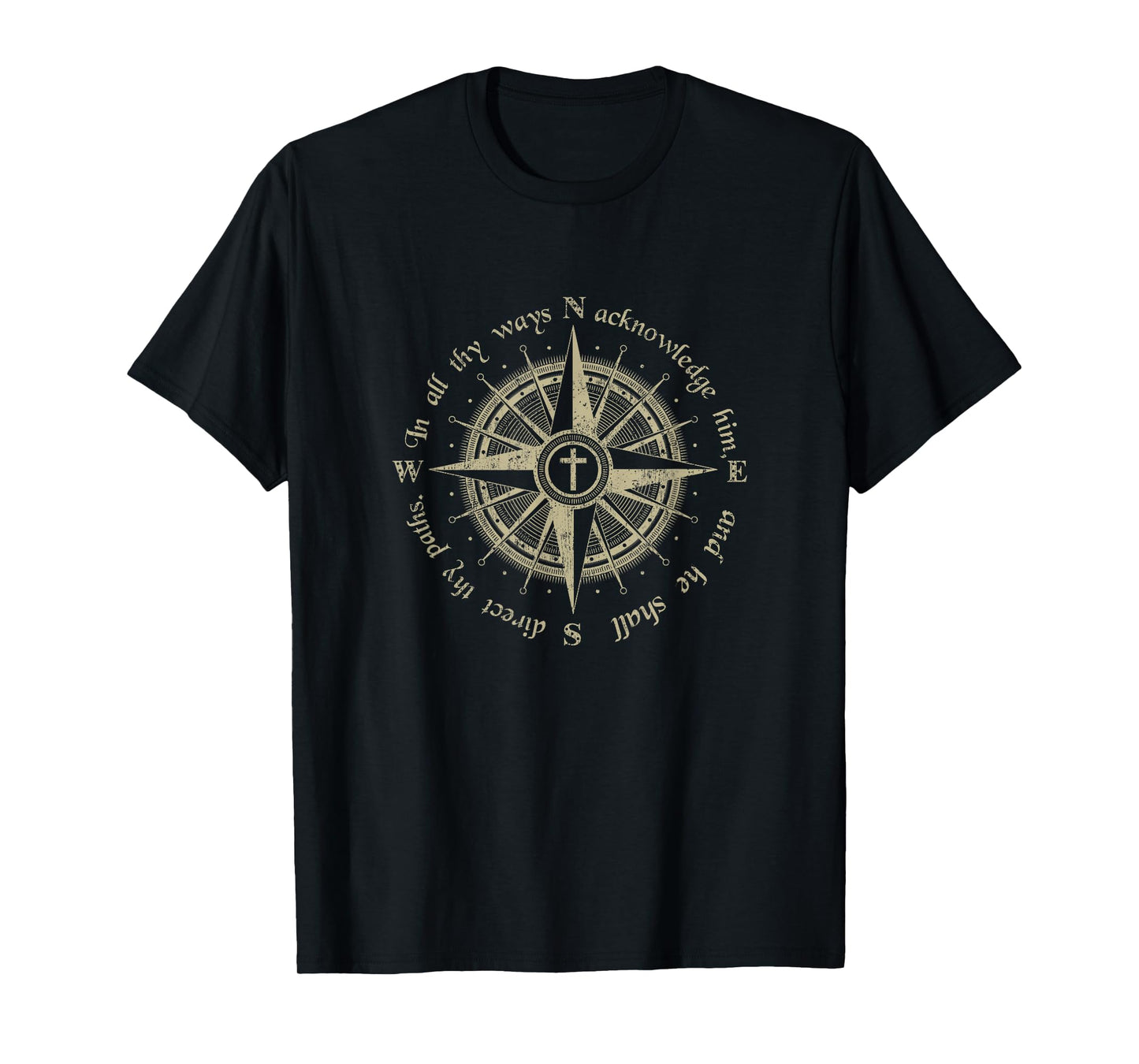 God Will Direct Your Path Compass Religion Christian T-Shirt T-Shirt