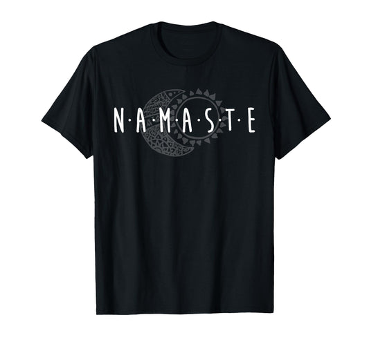 Namaste Sun & Moon Cute Boho Hipster Design Yoga Gift T-Shirt
