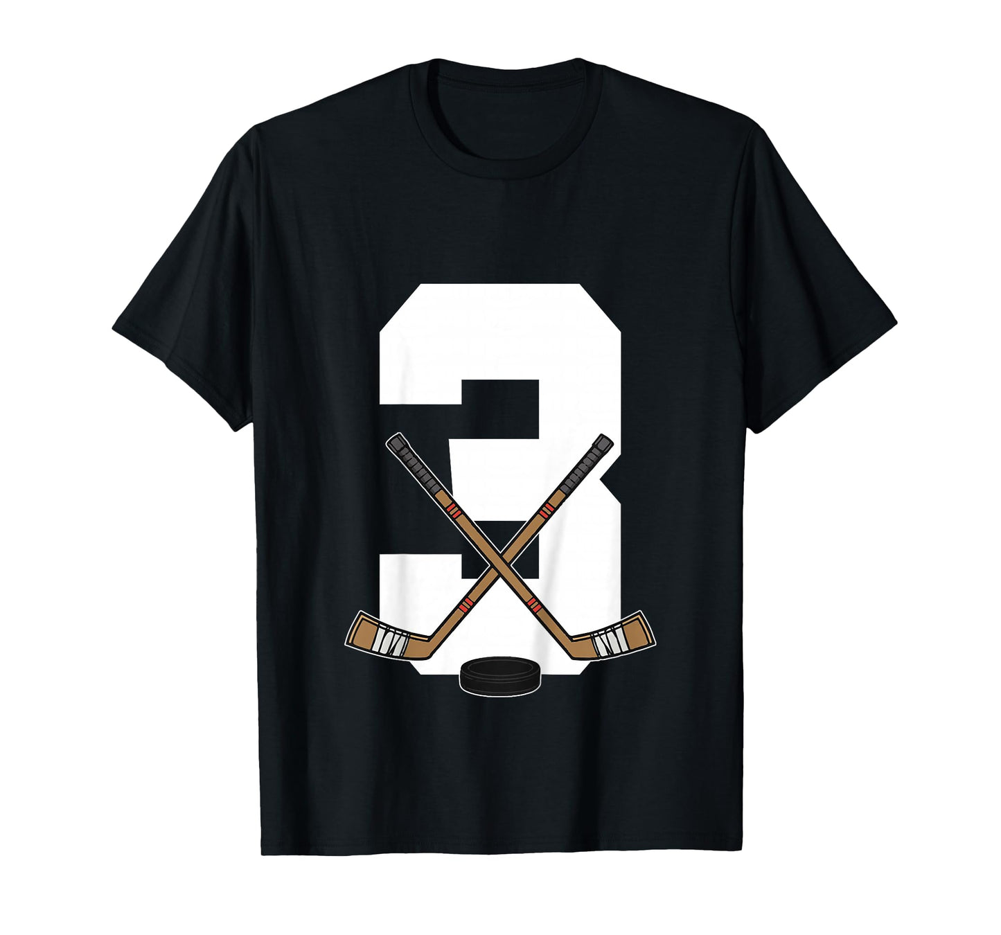 Kids Ice Hockey Kids Toddler Boys 3rd Birthday Ice Hockey T-Shirt