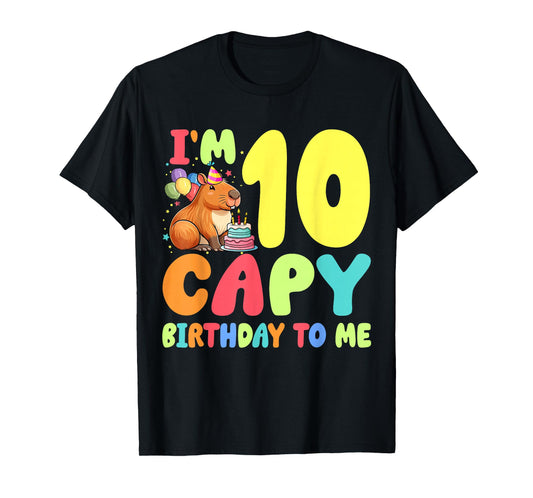 I'm 10 Year Old Capy Birthday To Me 10th Birthday Capybara T-Shirt