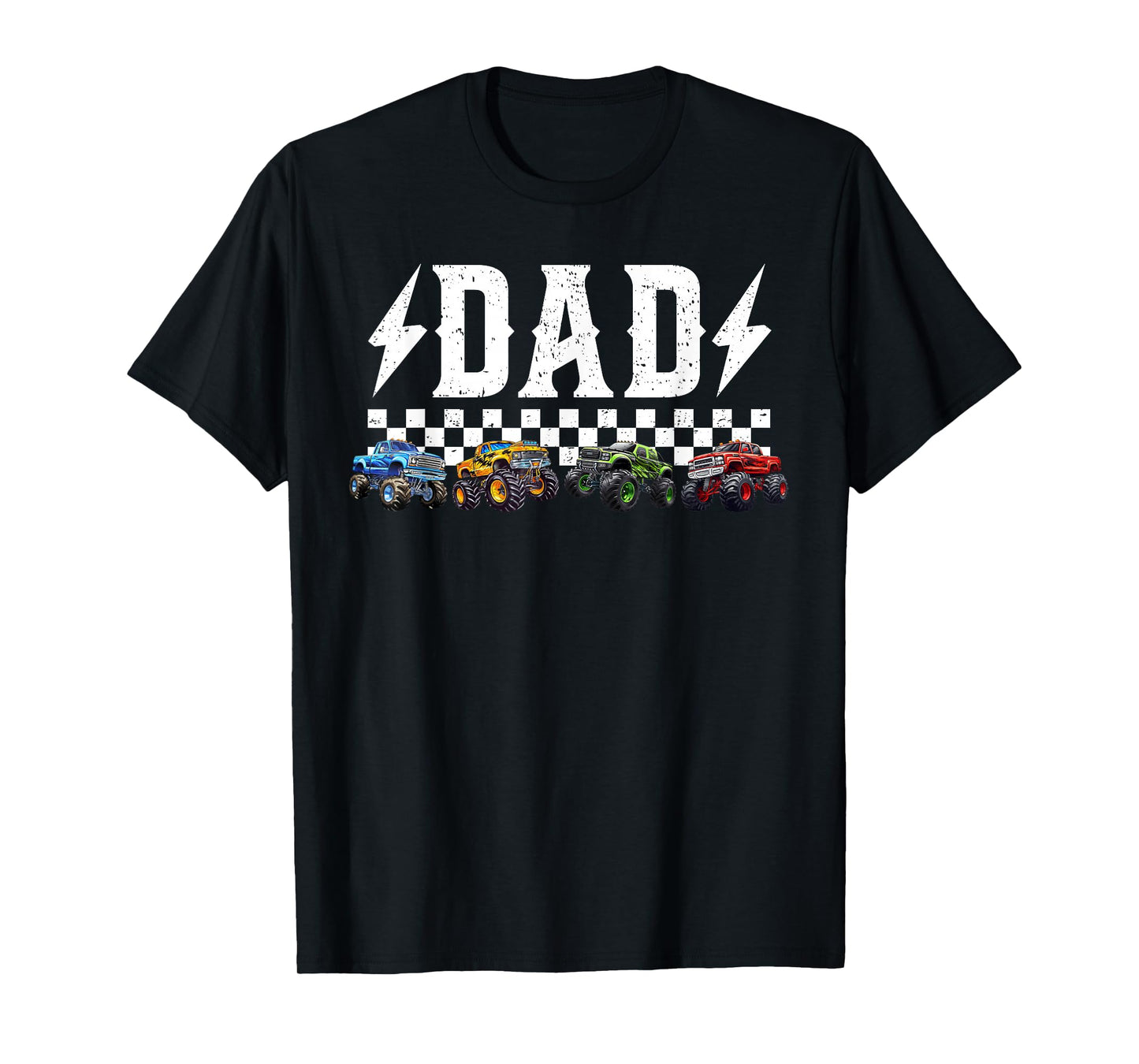 Dad Retro Monster Truck Family Crew Birthday Matching T-Shirt