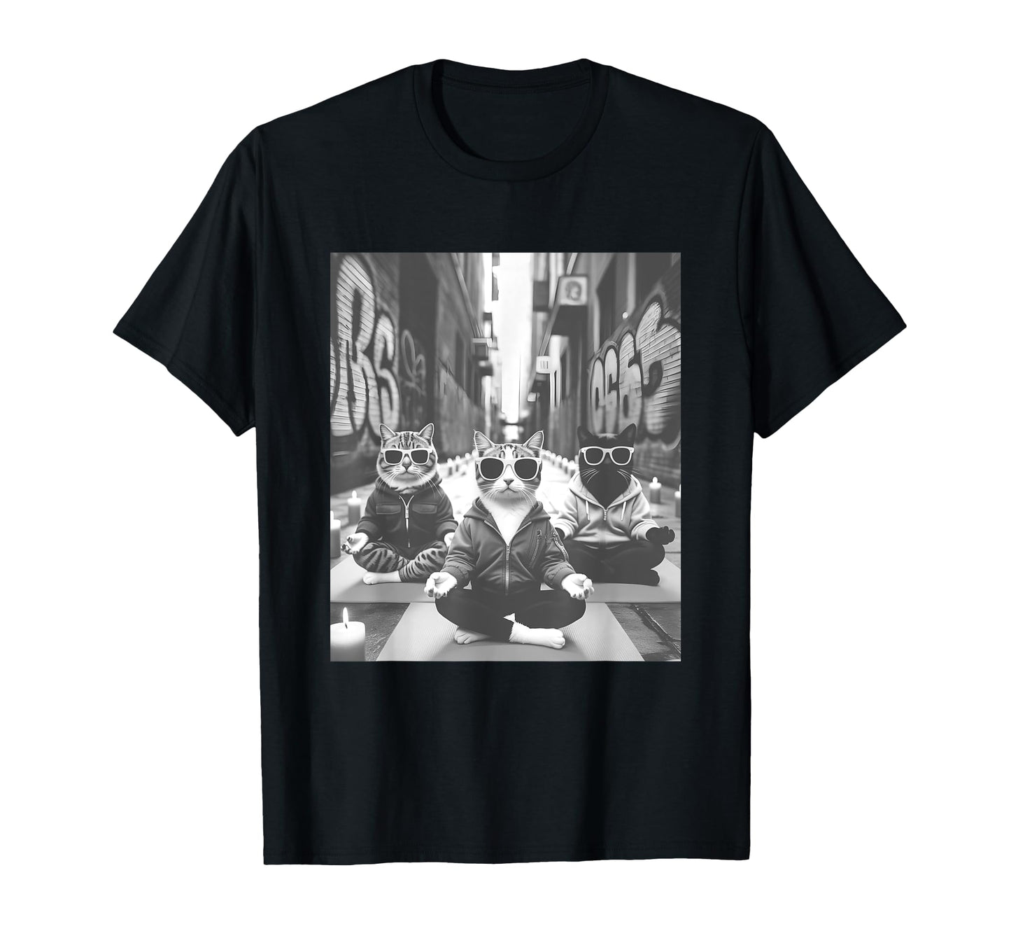 Cat Yoga Meditation T-Shirt
