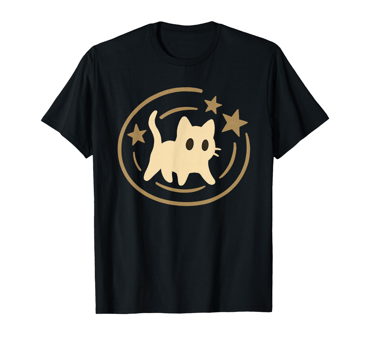 Retro 90s Y2K Scared Cat Cosmic Stars Gift for Men Women Kid T-Shirt