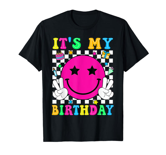 Birthday Party Groovy It’s My Birthday Men Women Teens Kids T-Shirt