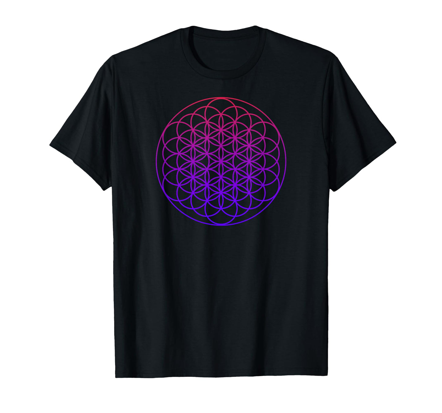 Cool Sacred Geometry Geometric Repeating Circles Trippy Yoga T-Shirt