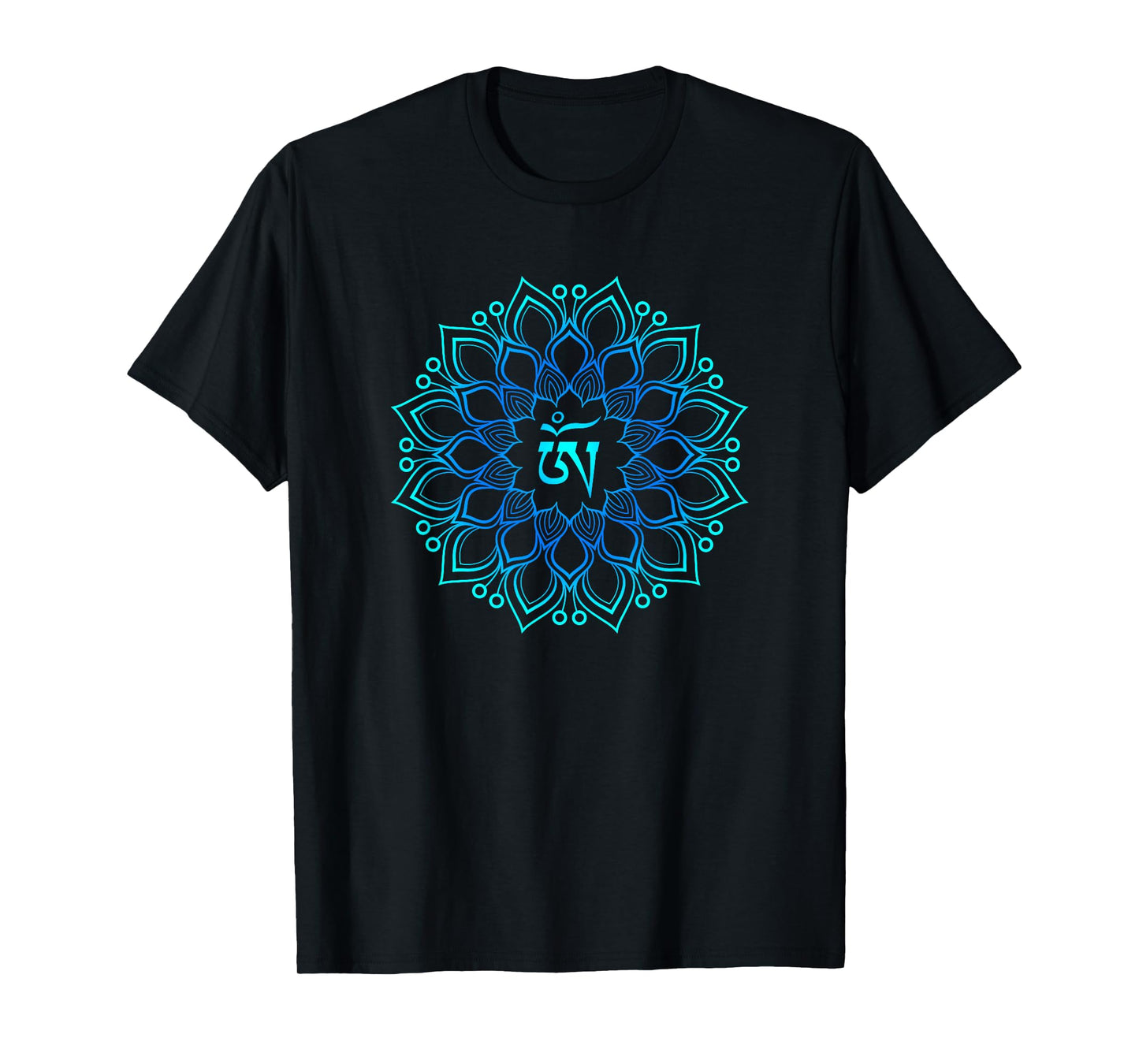 Beautiful Flower Mandala Chakra OM Graphic Yoga T-Shirt T-Shirt