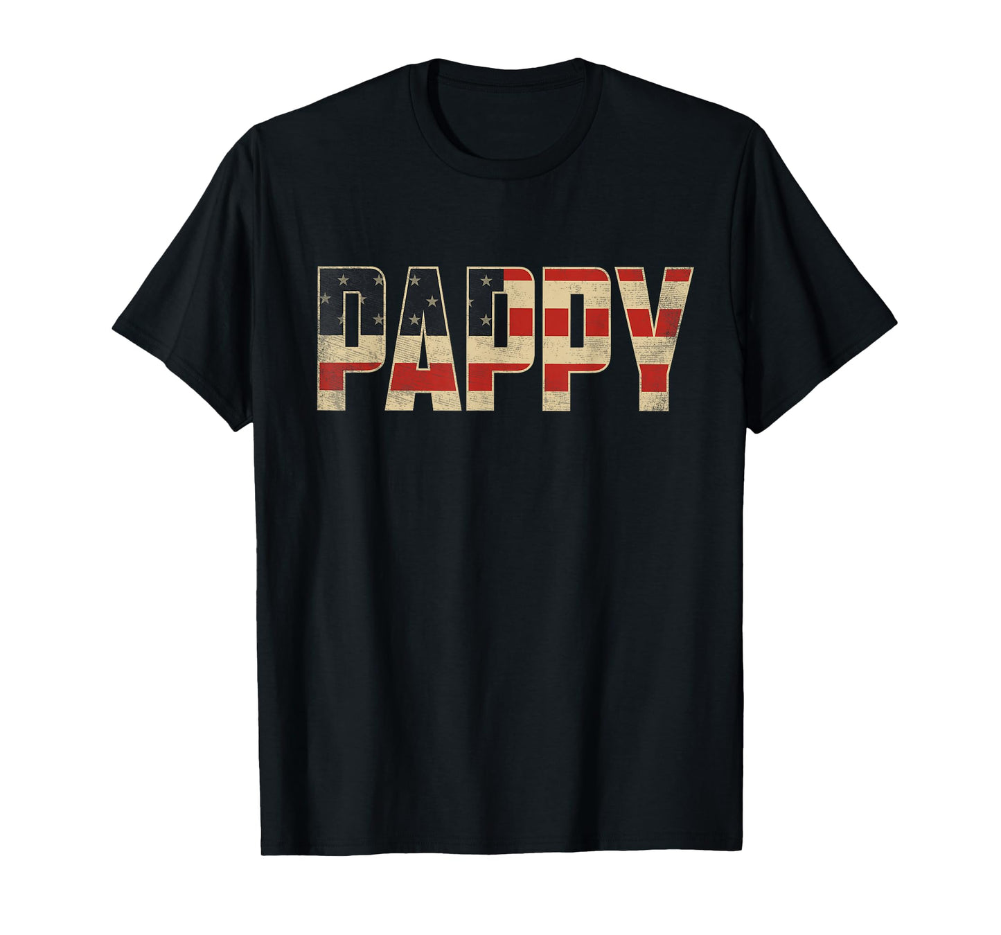 Pappy Bold Patriotic American Flag Father’s Day Pappy T-Shirt