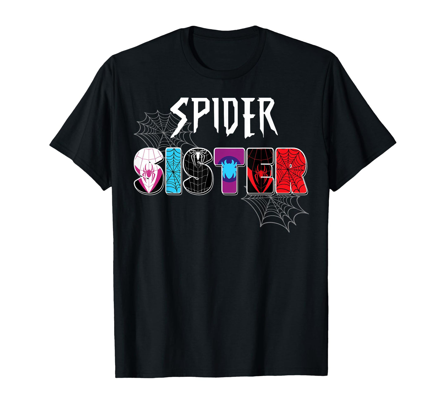 Birthday Party Spider Outfit Spider Sister Kids Girls T-Shirt