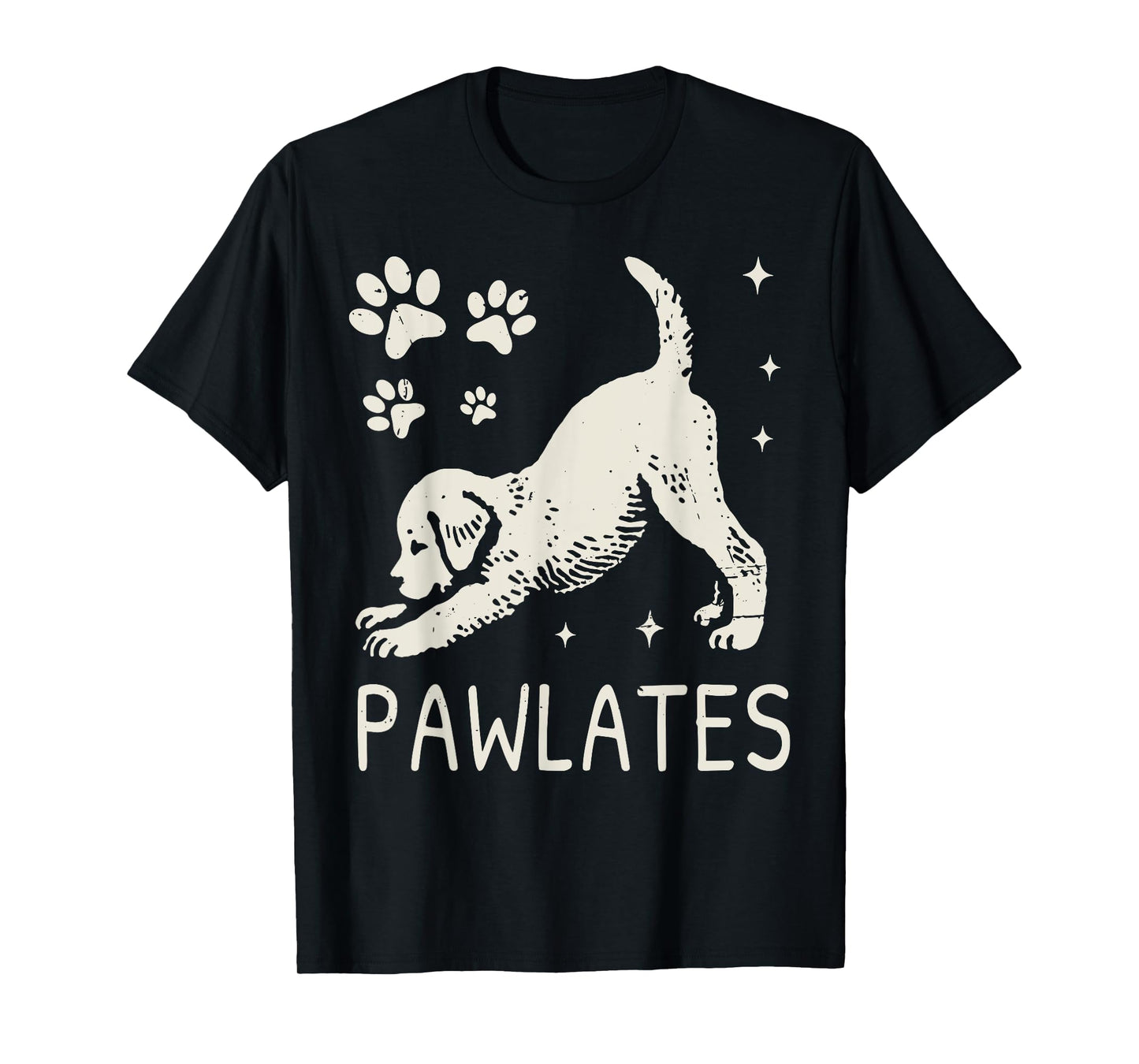 Pawlates Dog Stretching Workout Fitness Pilates Cute Puppy T-Shirt