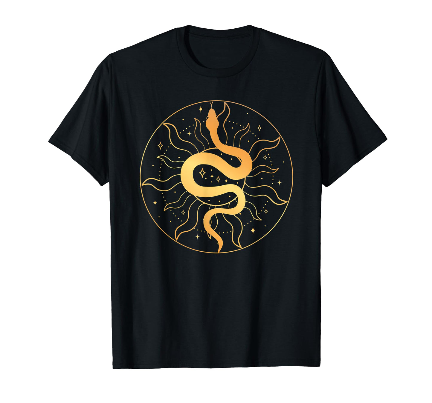 Sacred Geometry Art The Sun And Snake Occult Symbol T-Shirt