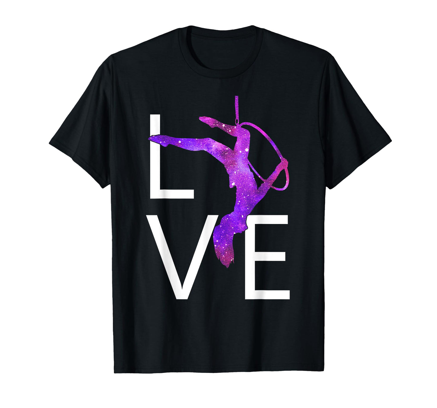 Aerial Hoop Aerial Yoga Aerialist Lyra Purple Love T-Shirt