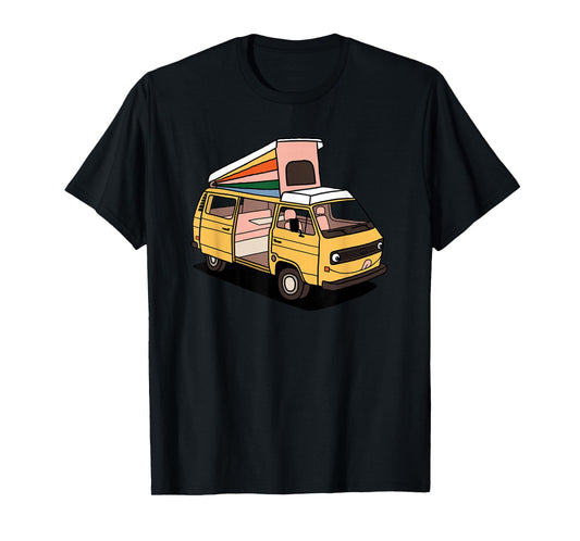 Threadless Katdog Design Smiley Vw Westfalia Vanagon Graphic T-Shirt