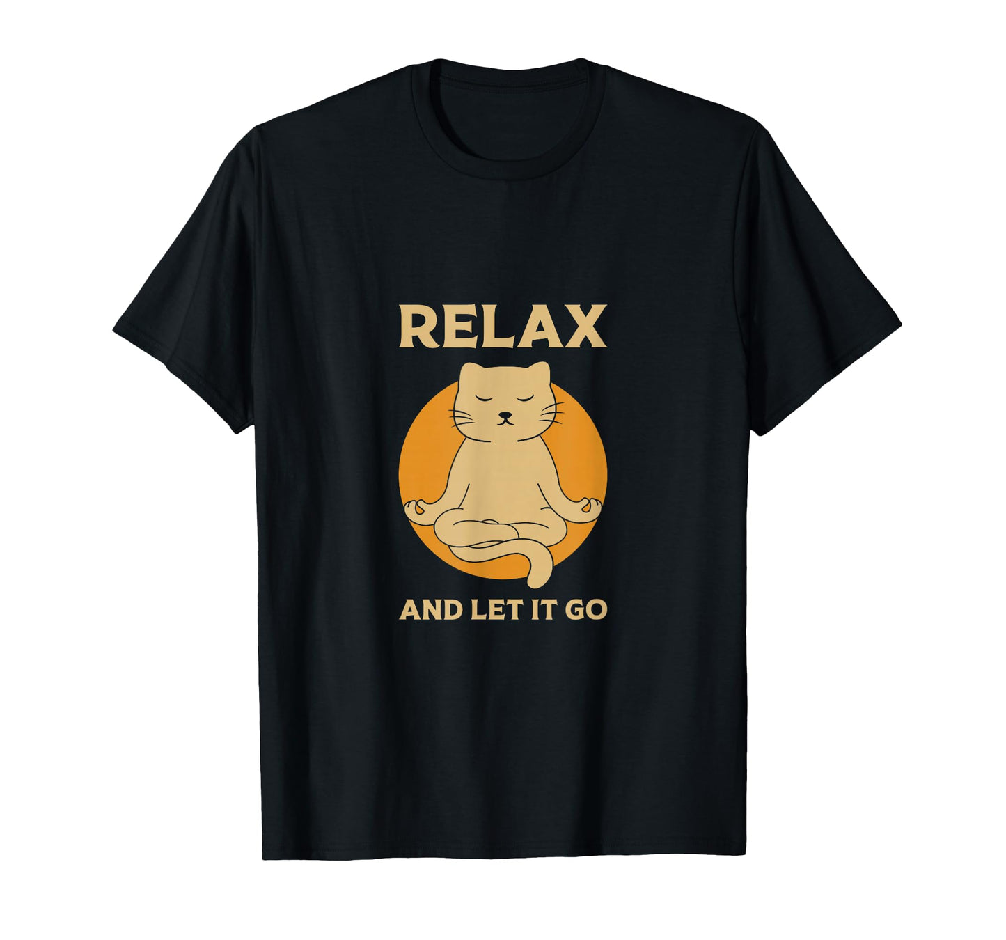 Funny cat Graphic Yoga Zen meditation t-shirt T-Shirt