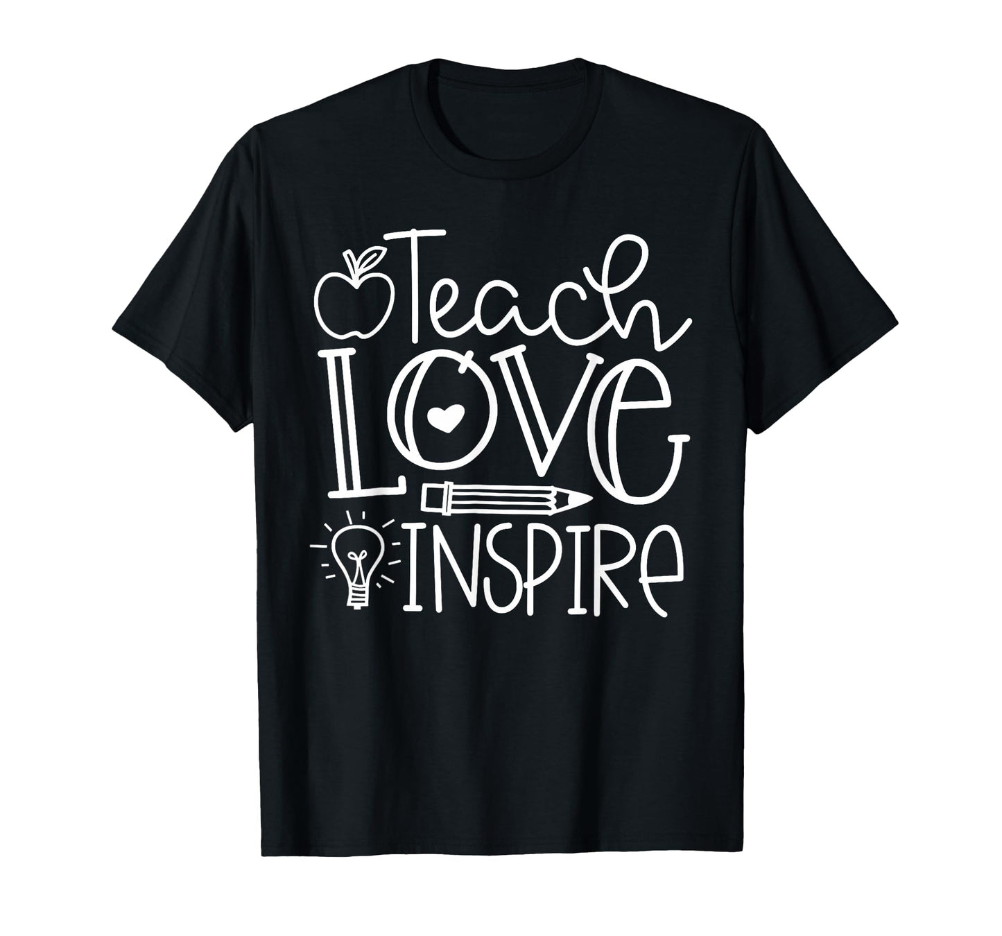 Teach Love Inspire Retro Teacher Kids Back To School T-Shirt