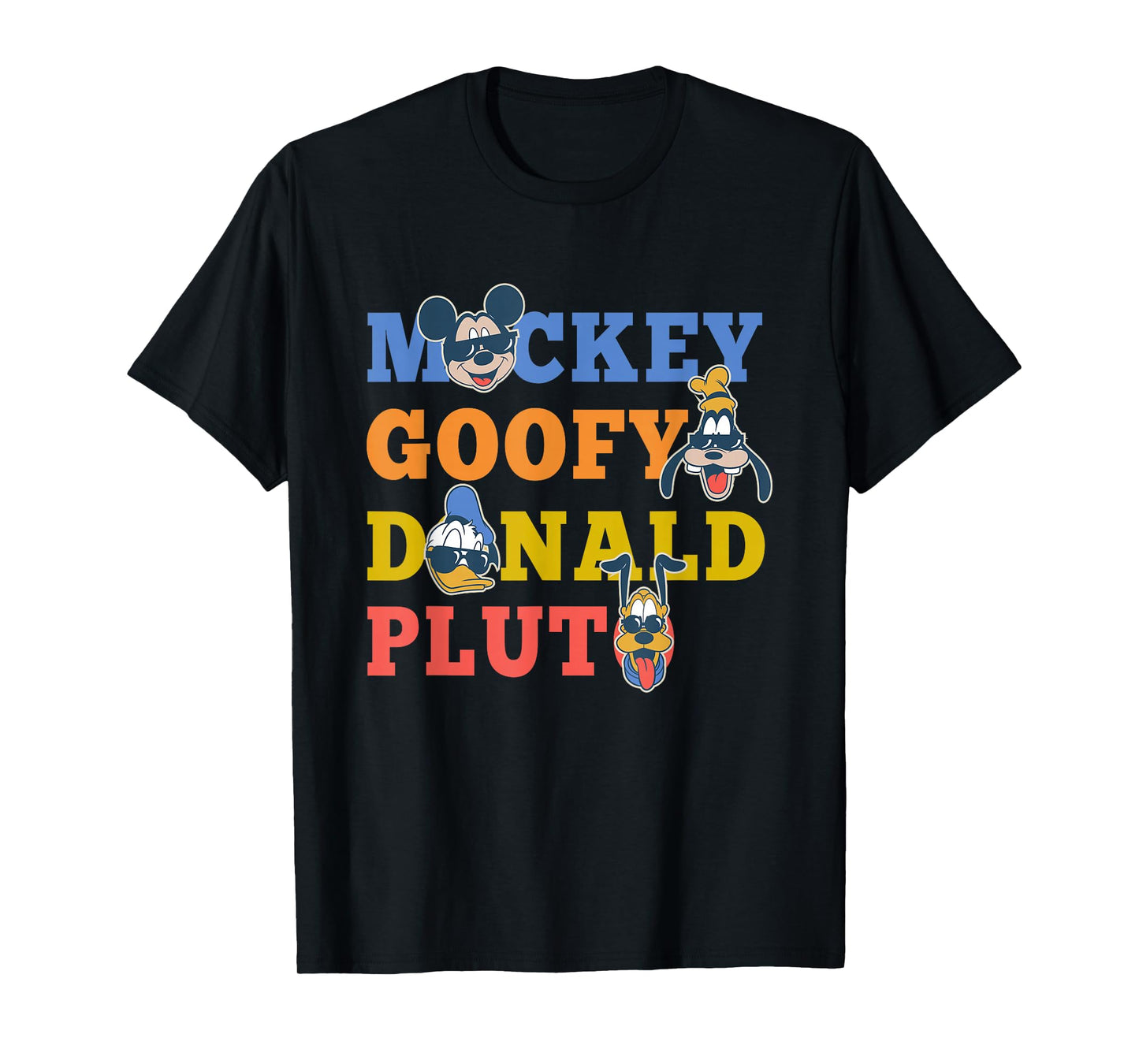 Disney Mickey and Friends Mickey Goofy Donald Pluto Family T-Shirt