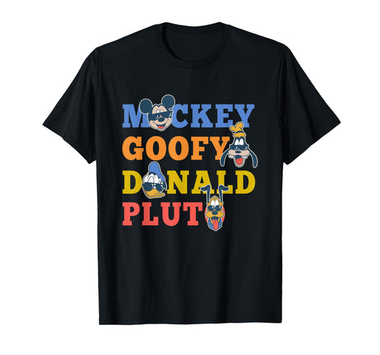 Disney Mickey and Friends Mickey Goofy Donald Pluto Family T-Shirt