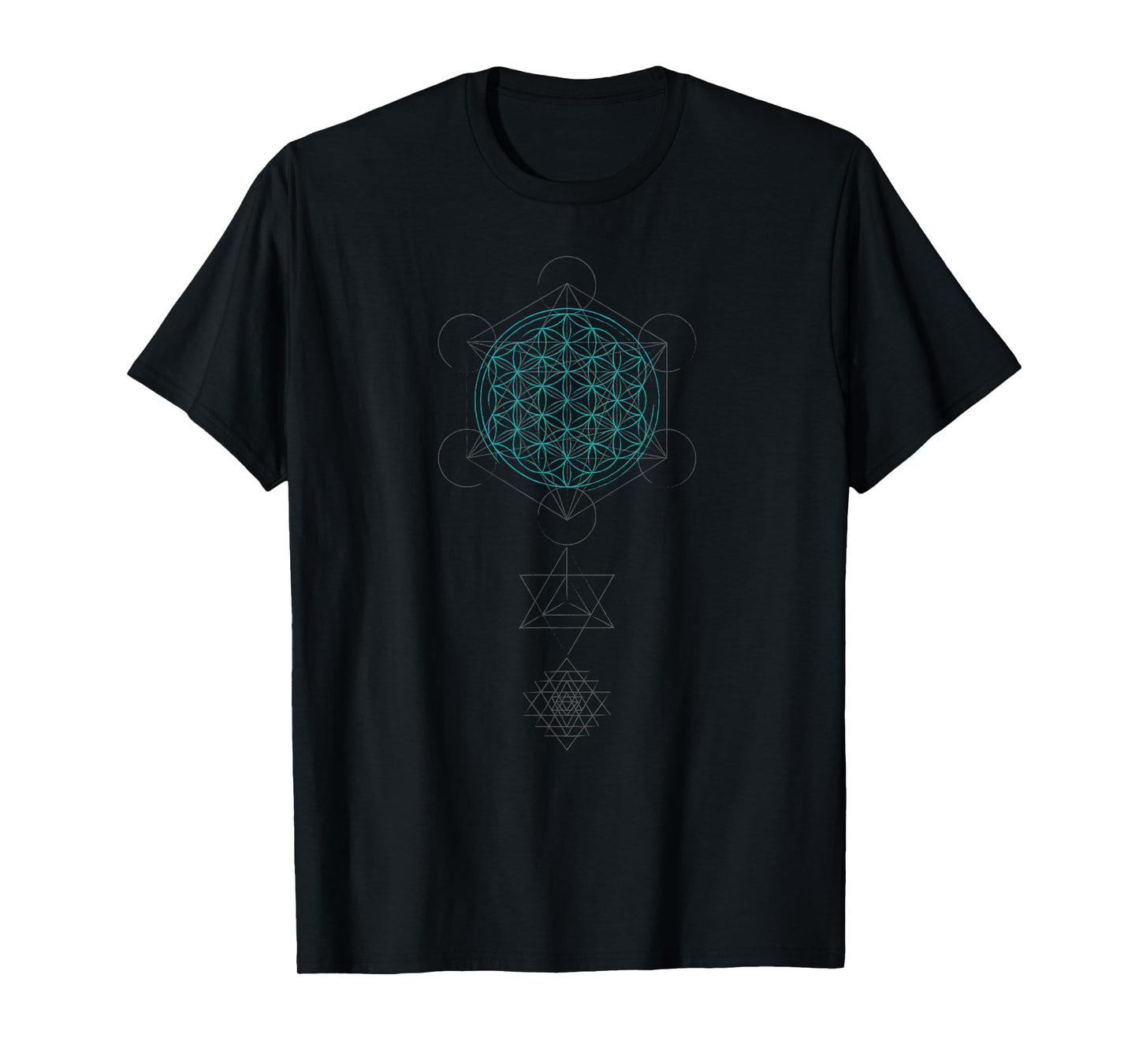 sacred geometry flower of life sri yatra merkaba t shirt