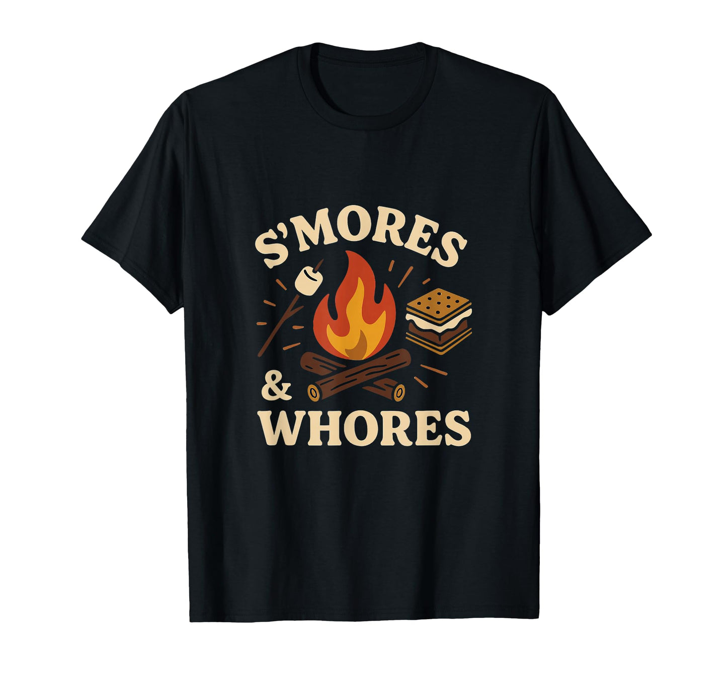 S'Mores and Whores Marshmallows Campfire Camping Tees T-Shirt