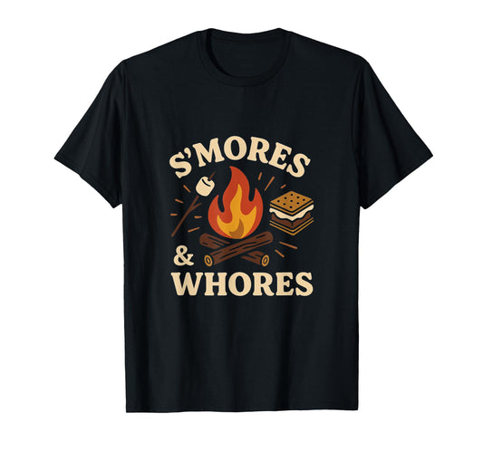 S'Mores and Whores Marshmallows Campfire Camping Tees T-Shirt