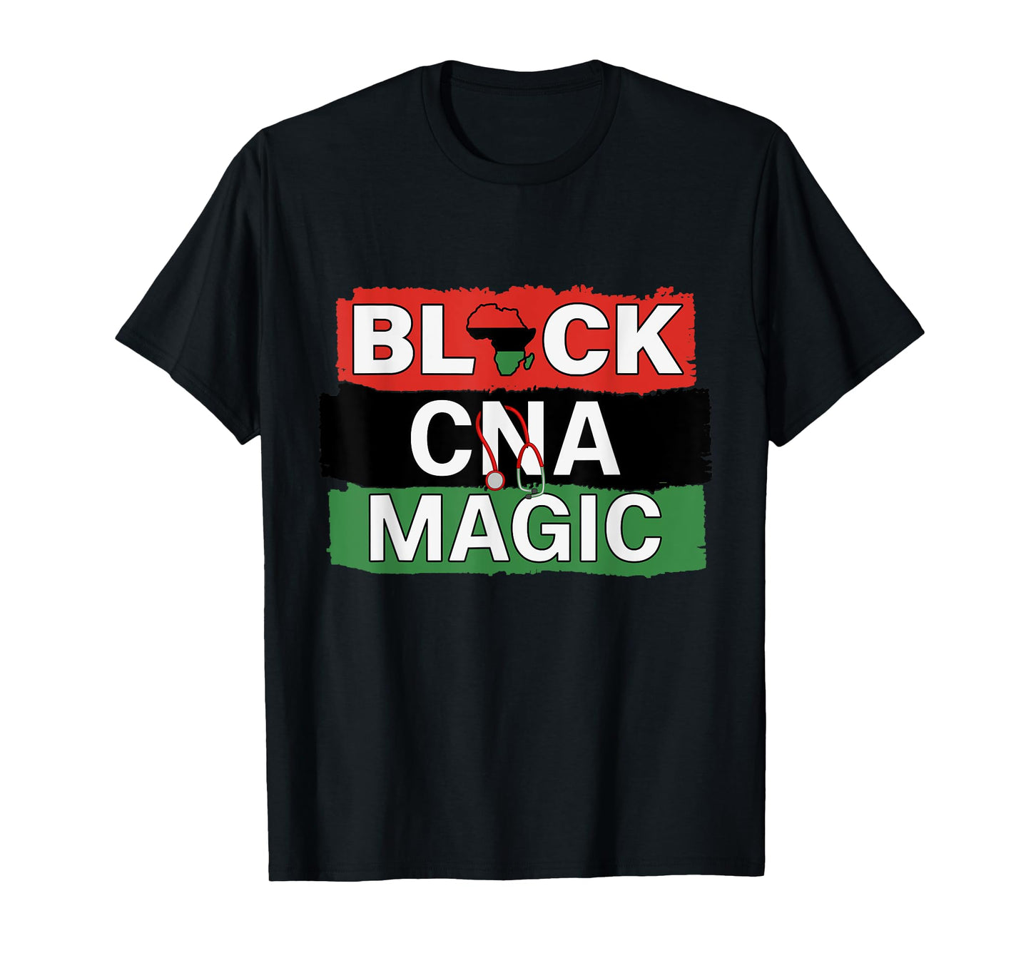 Black Nurse CNA Magic African American Nurses Melanin Pride T-Shirt