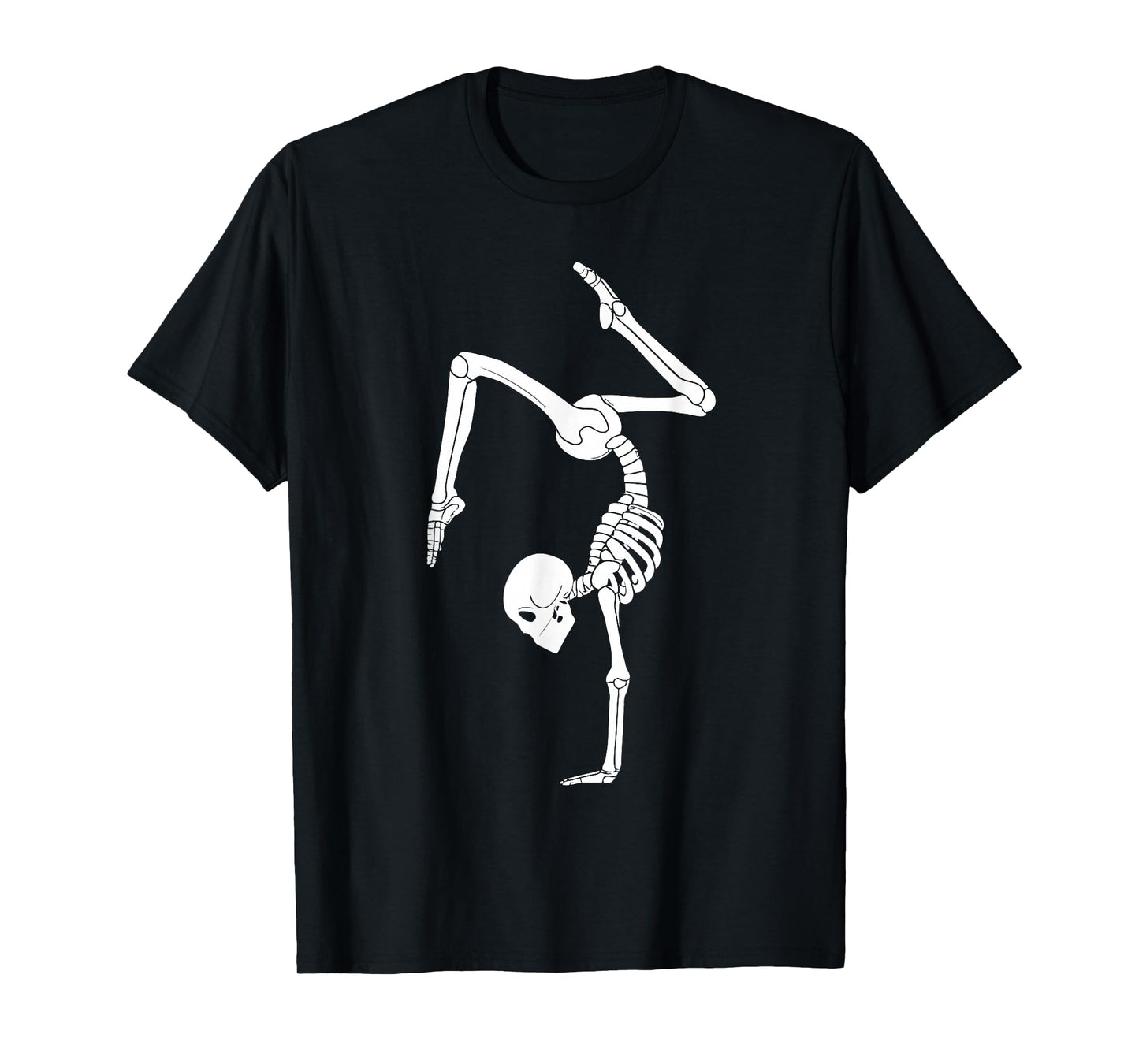 Funny Skeleton Gymnastics Halloween Costume Spooky Gym Sport T-Shirt