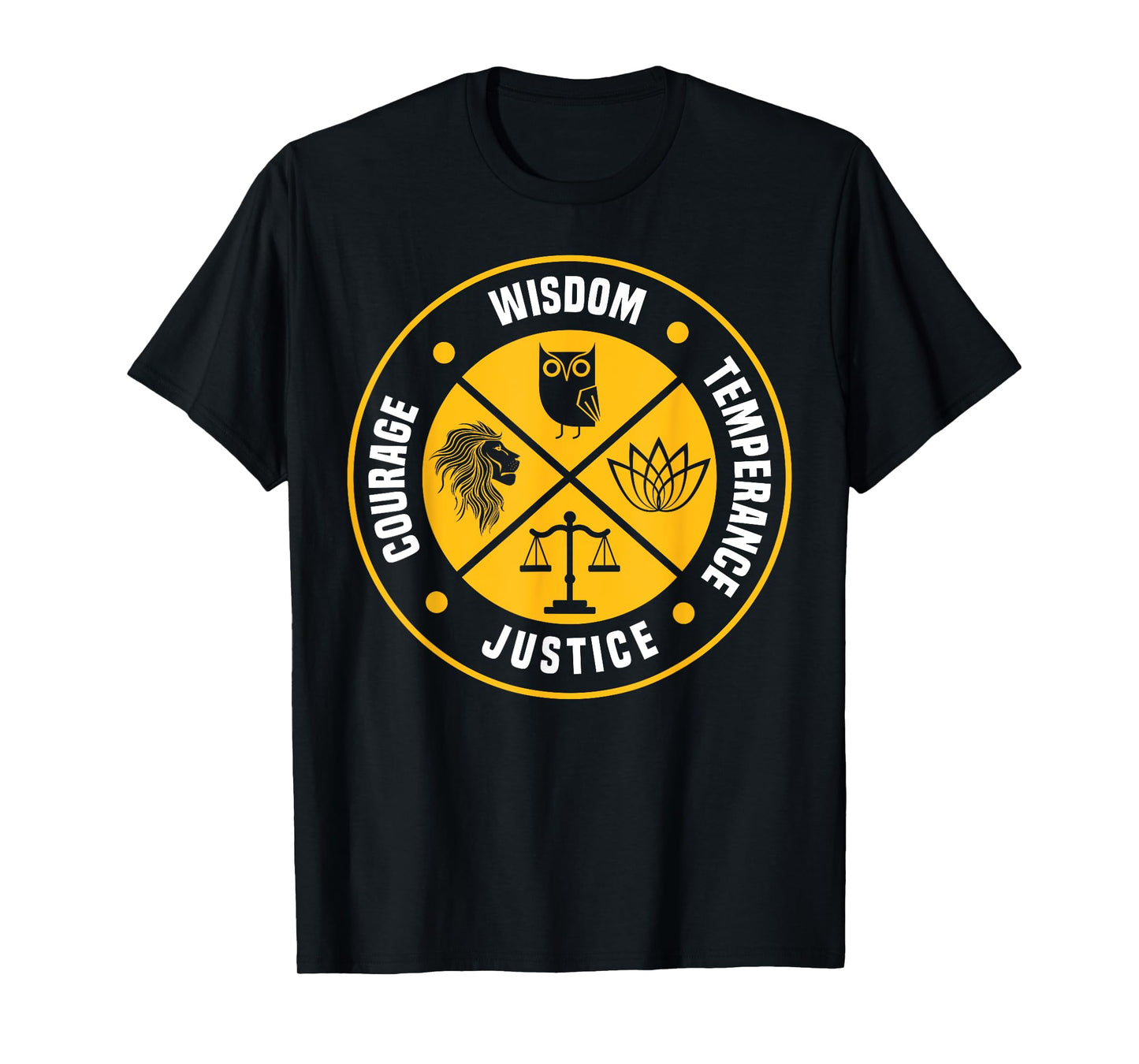 Stoic Virtues Wisdom Temperance Justice Courage Stoicism T-Shirt