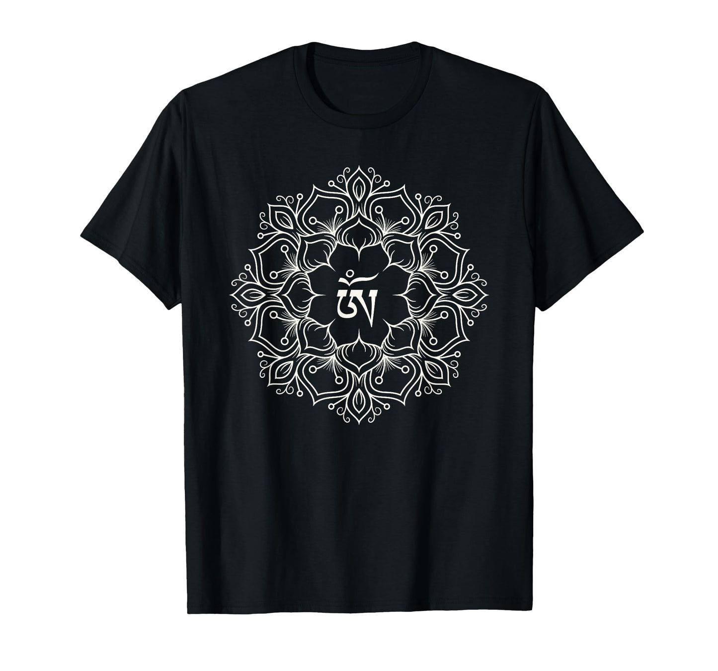 Flower Mandala Chakra OM Graphic Yoga Meditation T-Shirt