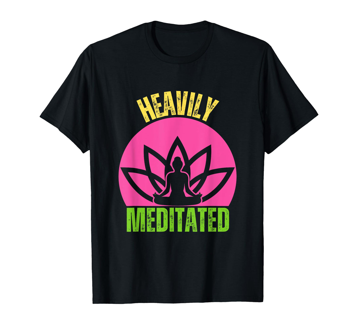 Heavily Meditated Spiritual Warrior Yoga Vintage Sunset T-Shirt