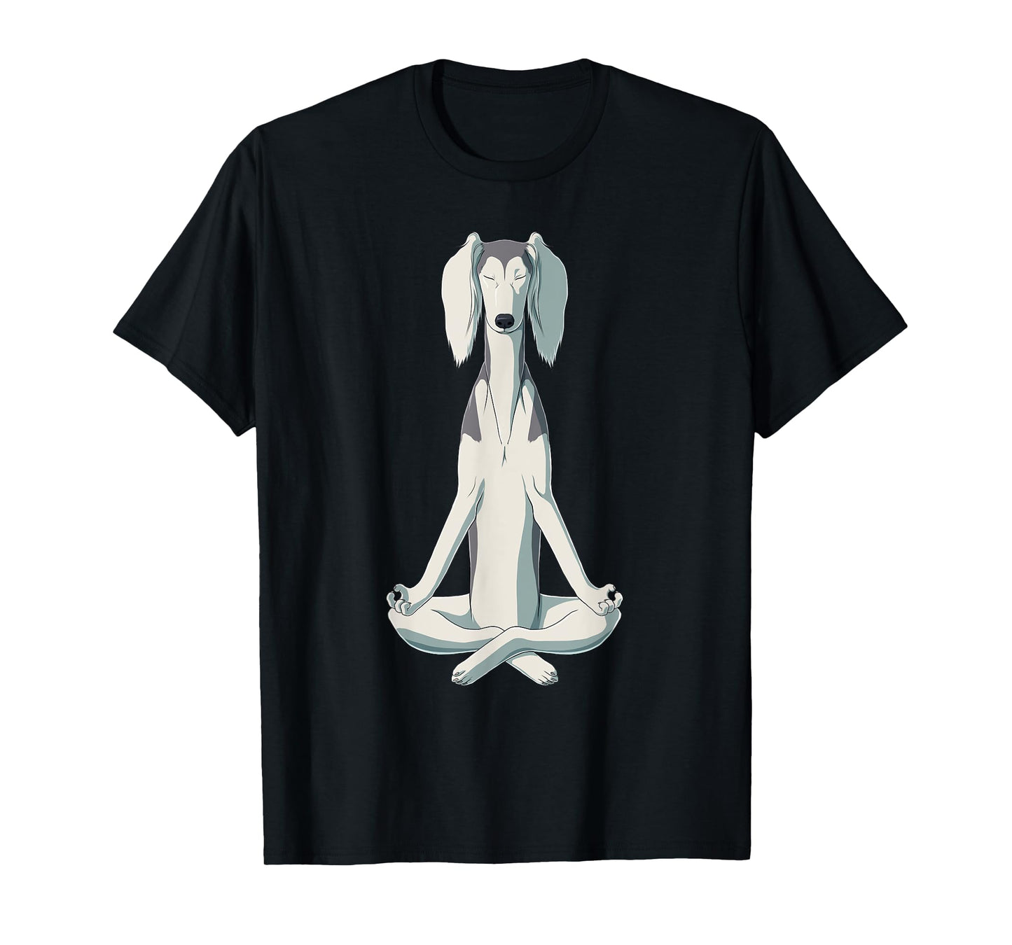 Funny Yoga Dog Saluki T-Shirt for Men Women Girls Kids