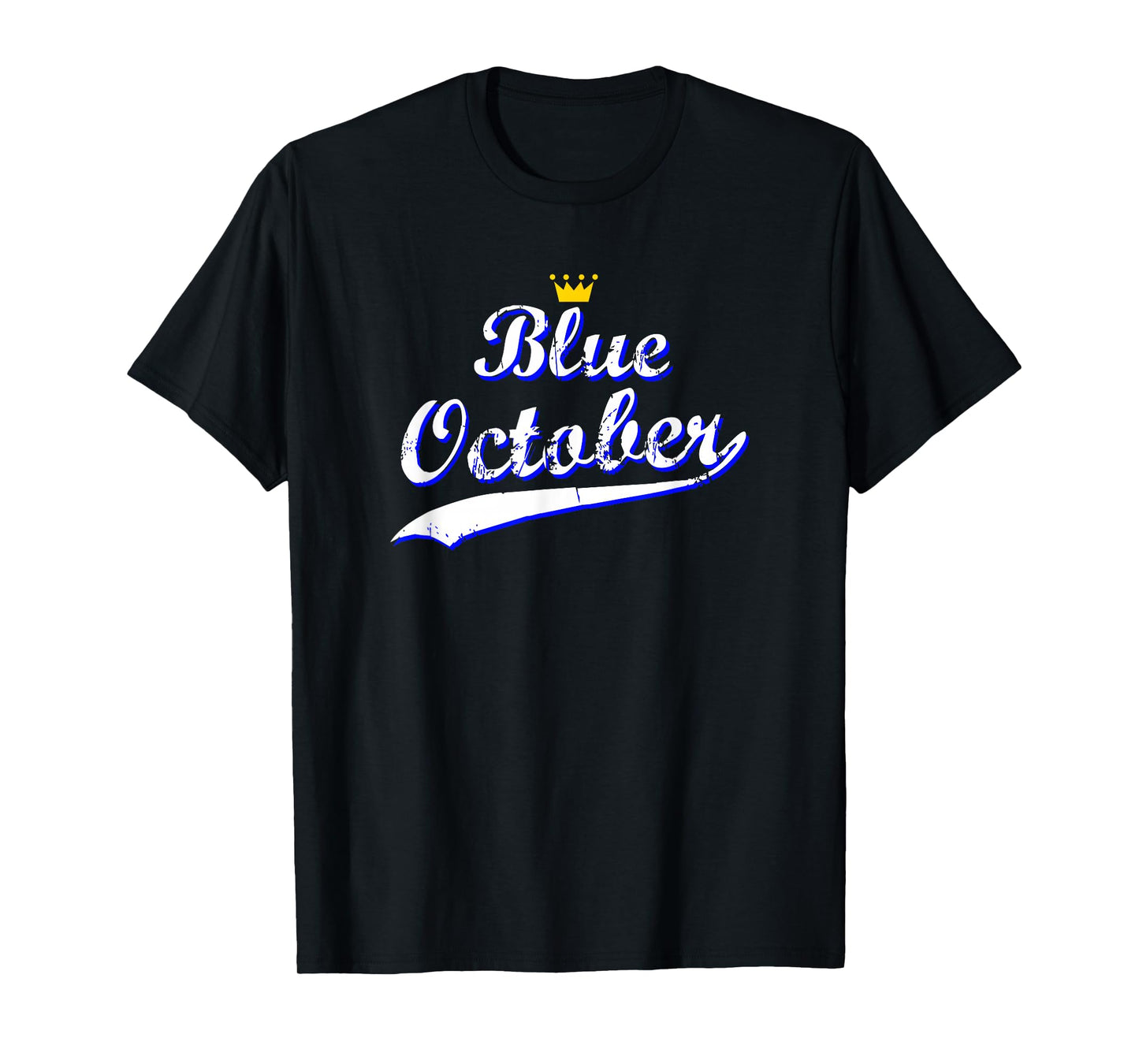 Blue October Retro Script Design T-Shirt