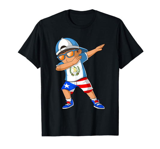 Half Guatemalan Half Puerto Rican Boy Guatemala Flag T-Shirt