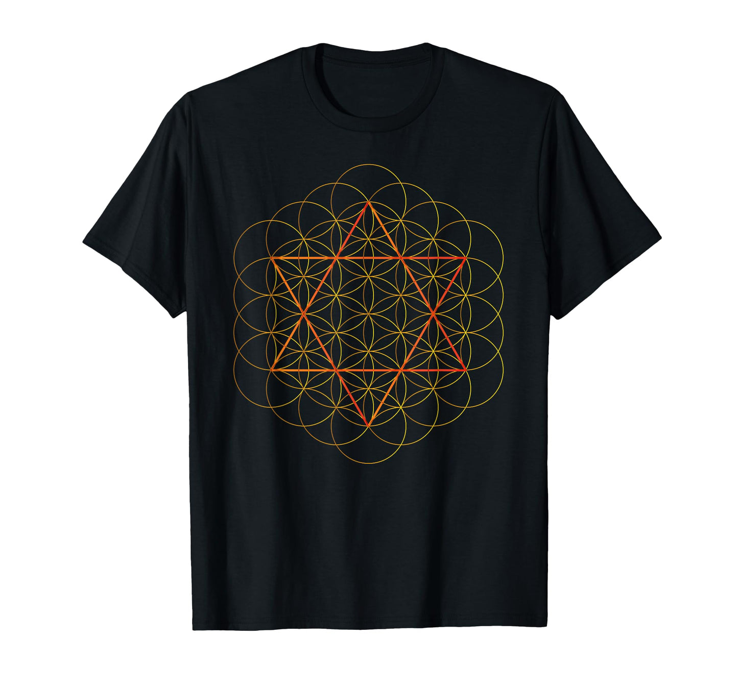Sacred Geometry ArtFlower Of Life David Star T-Shirt