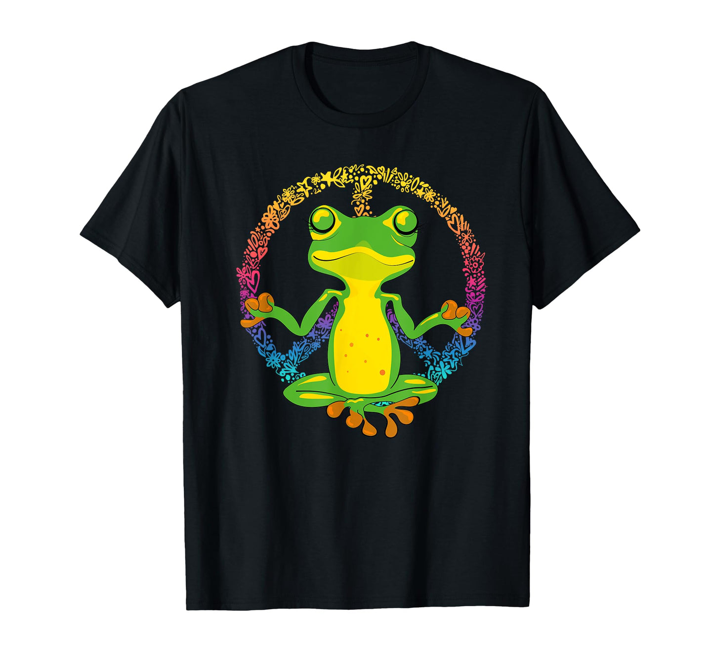 Peace Sign Yoga Frogs Cool Peace Frog Tie Dye T-Shirt