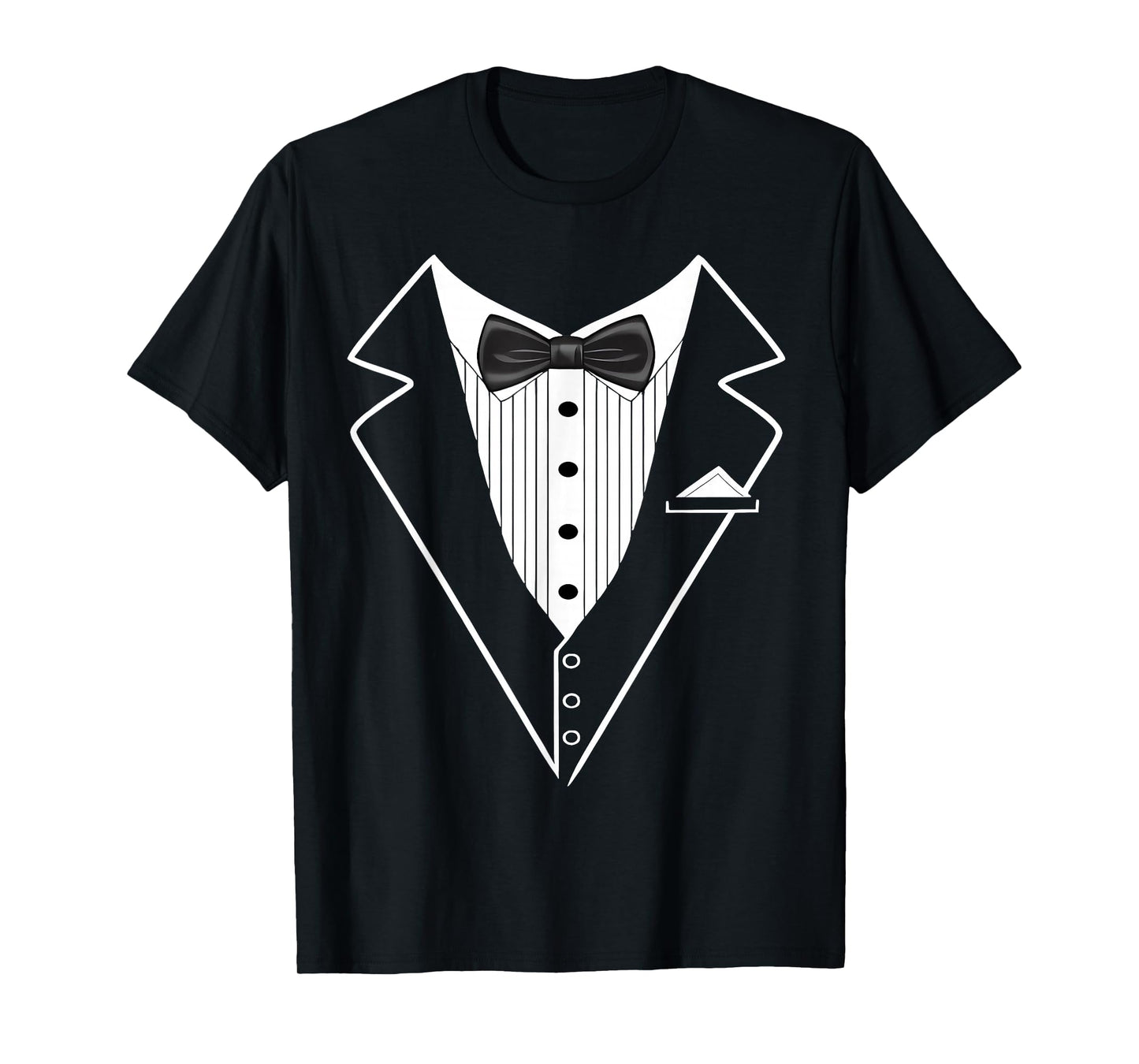 Tuxedo with Bow Tie | Funny Tux Formal Classic Party Humor T-Shirt