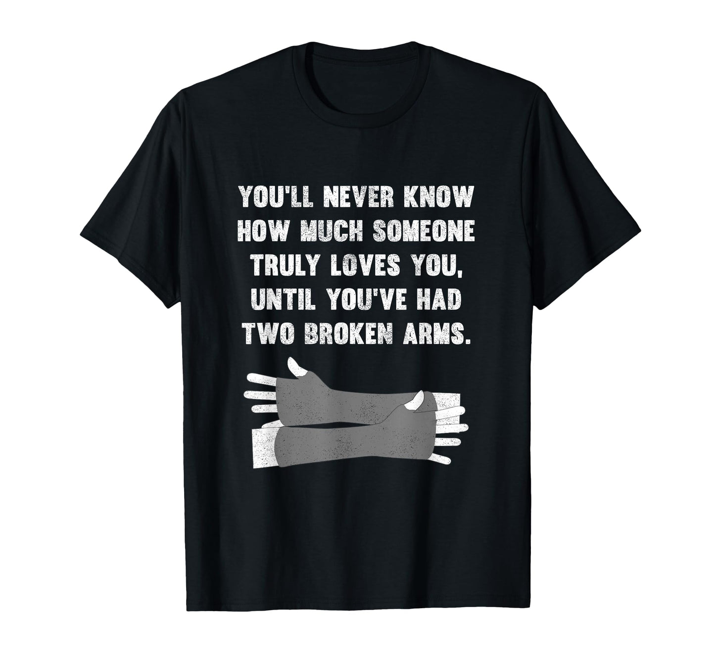 Funny Two Broken Arms Love Meme Social Media T-Shirt T-Shirt
