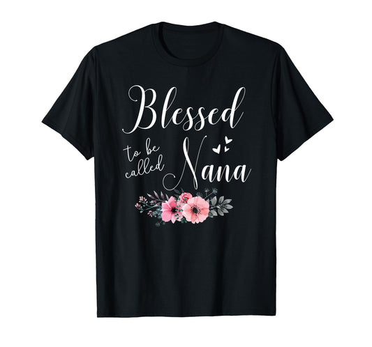 Blessed To Be Nana Women Grandma Mother's Day Christmas T-Shirt