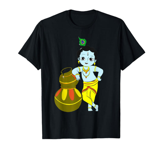 Yoga Meditation Spiritual Hindu God Krishna T-Shirt