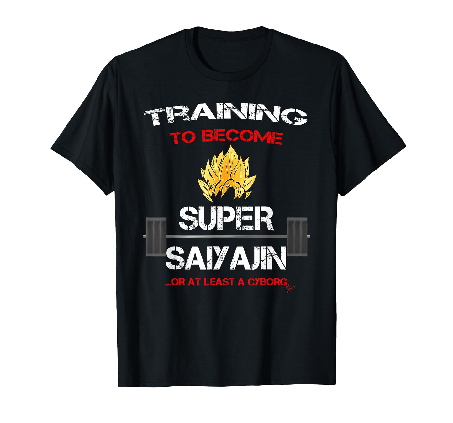 Training to become a super saiyajin - fun fitness T-Shirt