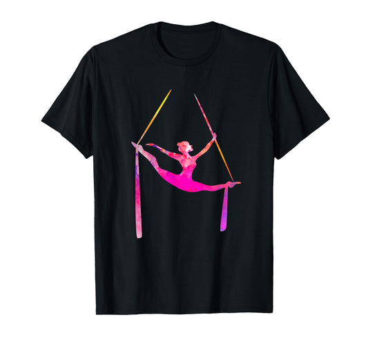 Aerial Silk Dancer Air Yoga Silhouette Aerialist T-Shirt