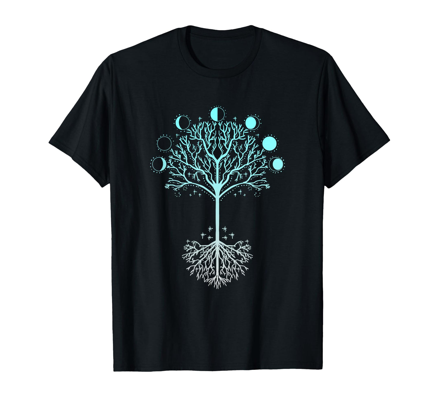 Tree Of Life Moon Phases Art Spiritual Meditation Yoga Yogi T-Shirt